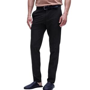 Lululemon Mens Commission Pant Slim Fit 32 x 27 Black Warpstreme Preppy 2022